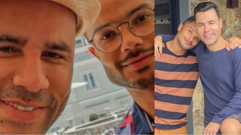 O ator Rodrigo Sant'Anna e seu ex-marido, Junior Figueiredo, viveram tres anos casados O ator Rodrigo Sant'Anna e seu ex-marido, Junior Figueiredo, viveram tres anos casados