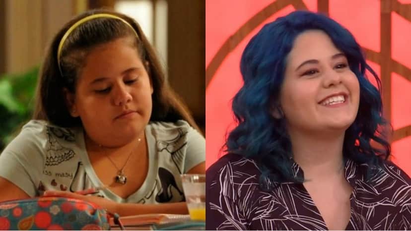 Ana Karolina Lannes em Avenida Brasil e atualmente, no Encontro da Globo Ana Karolina Lannes em Avenida Brasil e atualmente, no Encontro da Globo
