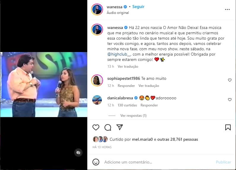 Wanessa Camargo relembra momento de sua carreira em vídeo - Foto: Reprodução Wanessa Camargo relembra momento de sua carreira em vídeo - Foto: Reprodução