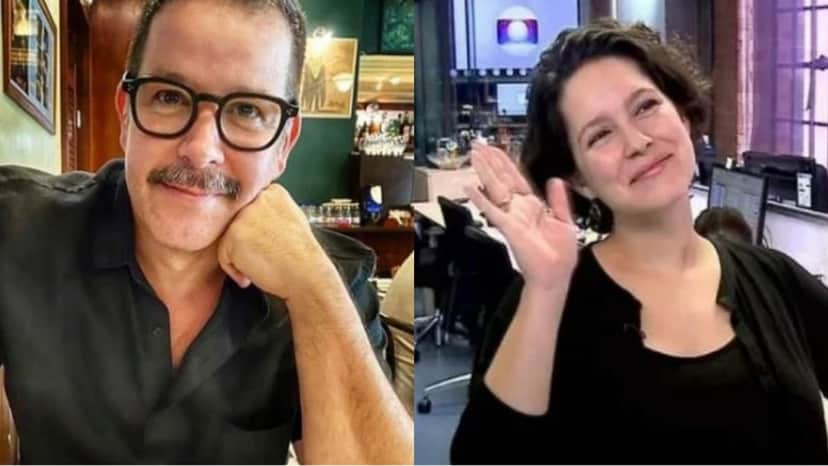 O ator da Globo e a jornalista Cecilia Malan (Foto: Reprodução / Internet)