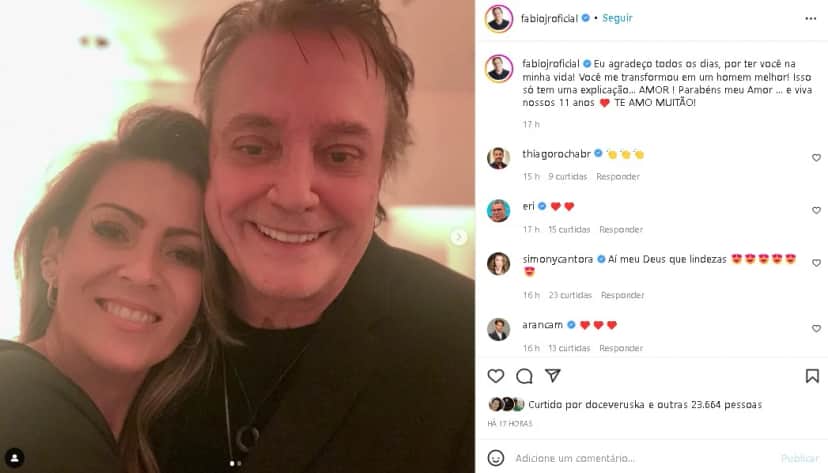 Fábio Jr é casado com mulher tão linda, que beleza dela é de cair o queixo - Foto Reprodução Instagram