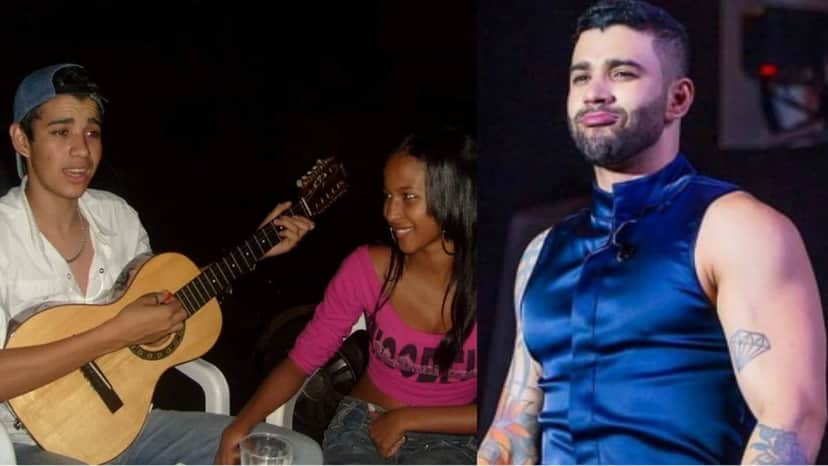 Moça que trocou Gusttavo Lima por cara de moto (Foto; Reprodução/ Montagem)