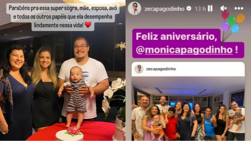 Nora faz homenagem para Monica Pagodinho e Zeca publica registro divulgado nos Stories do Instagram Nora faz homenagem para Monica Pagodinho e Zeca publica registro divulgado nos Stories do Instagram