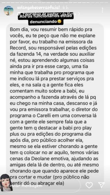 Mãe de Deolane expôs acusação contra a Record e A Fazenda 14 (Foto: Reprodução) Mãe de Deolane expôs acusação contra a Record e A Fazenda 14 (Foto: Reprodução)