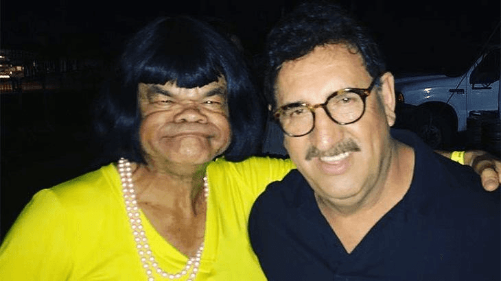 Luiz Carlos vestido de 'Rodela' ao lado de Ratinho (Foto: Divulgação) Luiz Carlos vestido de 'Rodela' ao lado de Ratinho (Foto: Divulgação)
