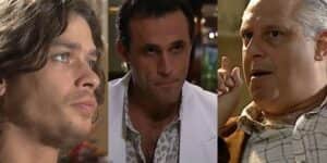 Marcos, Ralf e Bruno em O Rei do Gado (Foto: Reprodução / Globo) Marcos, Ralf e Bruno em O Rei do Gado (Foto: Reprodução / Globo)