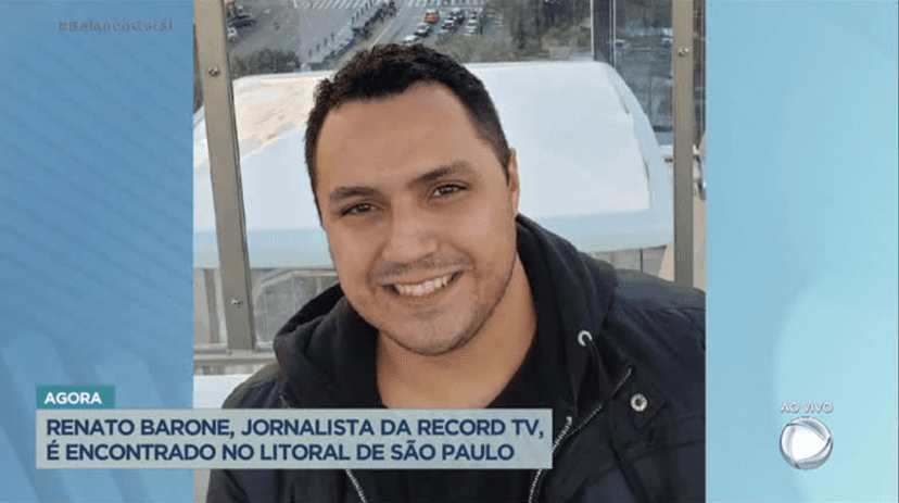 Renato Barone foi encontrado na região do litoral de São Paulo (Foto Reprodução/R7) Renato Barone foi encontrado na região do litoral de São Paulo (Foto Reprodução/R7)