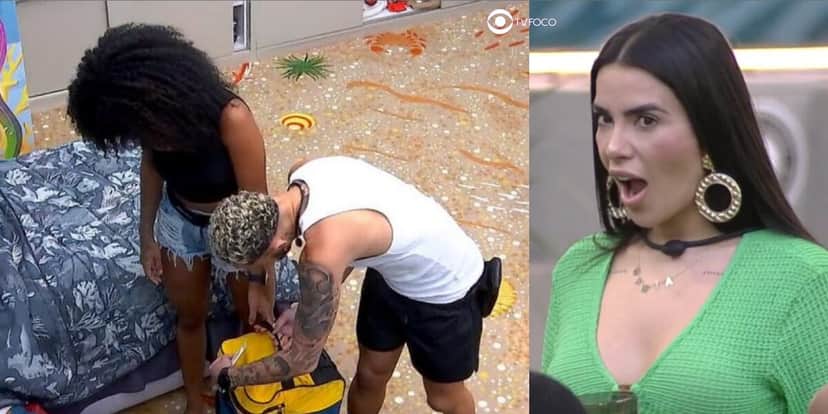 BBB23 - Fred e Marvvila aprontam com Dania Mendez (Foto: Reprodução / Globoplay) BBB23 - Fred e Marvvila aprontam com Dania Mendez (Foto: Reprodução / Globoplay)