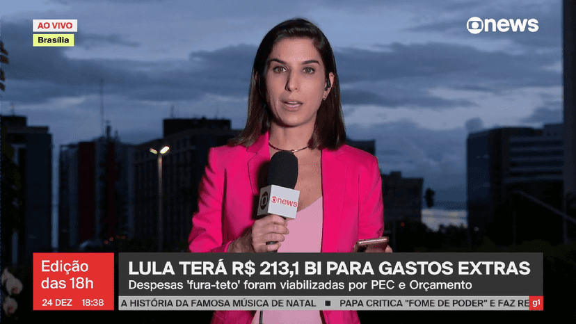 Bianca Lima na 'GloboNews' (Foto: Reprodução/ Internet)