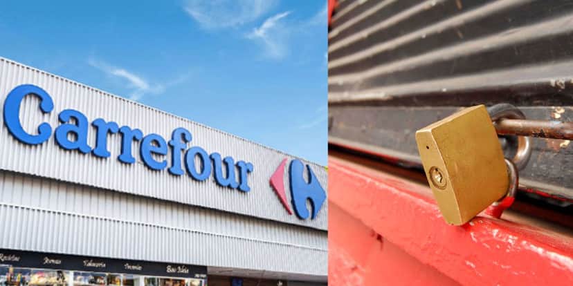 Carrefour e loja fechada (Foto: Reproduções / Internet / Canva) Carrefour e loja fechada (Foto: Reproduções / Internet / Canva)