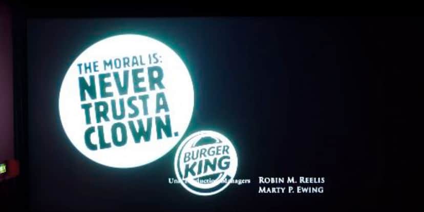 Campanha "Nunca acredite em um palhaço", do Burger King (Foto: Reprodução/Twitter) Campanha "Nunca acredite em um palhaço", do Burger King (Foto: Reprodução/Twitter)