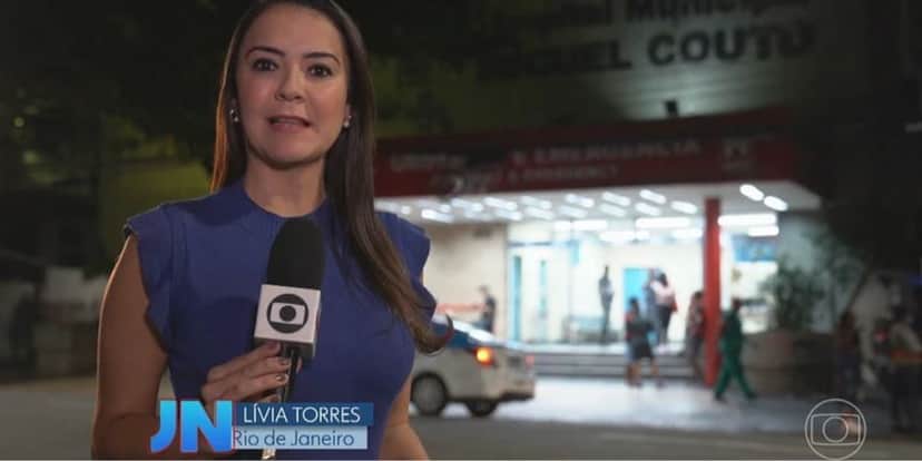 Lívia Torres estava sempre presente no Jornal Nacional (Reprodução: Globo) Lívia Torres estava sempre presente no Jornal Nacional (Reprodução: Globo)