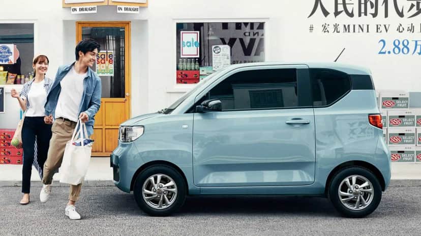 Wuling Hong Guang Mini Ev é sensação na China por ser compacto, barato e muito prático (Foto: Reprodução) Wuling Hong Guang Mini Ev é sensação na China por ser compacto, barato e muito prático (Foto: Reprodução)