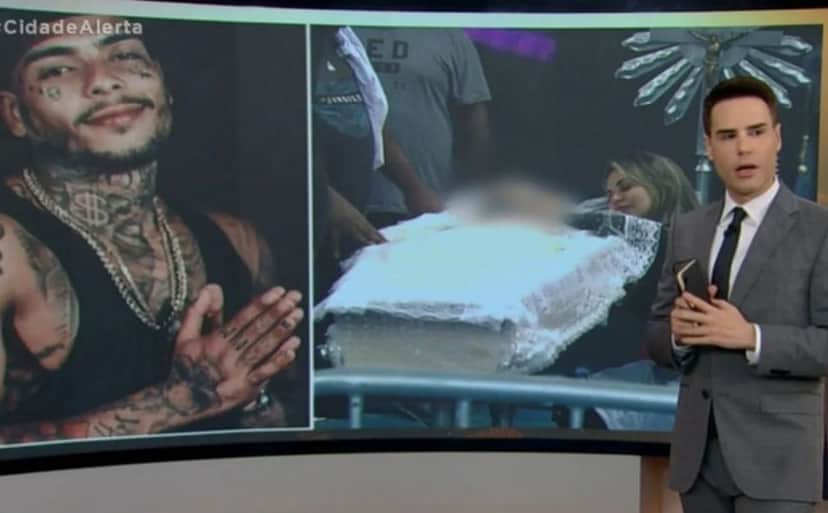 Luiz Bacci apresenta desdobramentos da morte de MC Kevin (1998-2021) no Cidade Alerta, da Record (Foto: Reprodução / Record TV) Luiz Bacci apresenta desdobramentos da morte de MC Kevin (1998-2021) no Cidade Alerta, da Record (Foto: Reprodução / Record TV)