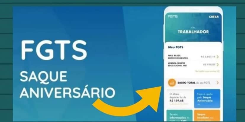 O saque-aniversário é liberado no mês em que o trabalhador completa mais um ano de vida (Reprodução: Internet) O saque-aniversário é liberado no mês em que o trabalhador completa mais um ano de vida (Reprodução: Internet)