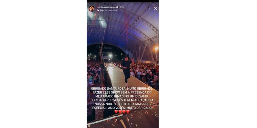 Mensagem de Kauan (Foto: Reprodução / Instagram) Mensagem de Kauan (Foto: Reprodução / Instagram)
