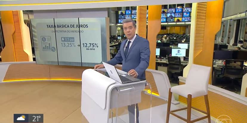 Roberto Kovalick trouxe todas as informações sobre a nova taxa de juros (Reprodução: Globo) Roberto Kovalick trouxe todas as informações sobre a nova taxa de juros (Reprodução: Globo)