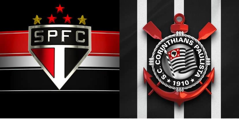 Logo do São Paulo e do Corinthians (Foto: Reprodução / Internet) Logo do São Paulo e do Corinthians (Foto: Reprodução / Internet)