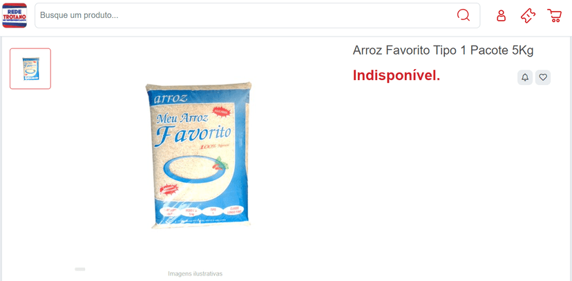 Arroz favorito não está sendo localizado nos mercados (Foto Reprodução/Rede Trotano) Arroz favorito não está sendo localizado nos mercados (Foto Reprodução/Rede Trotano)