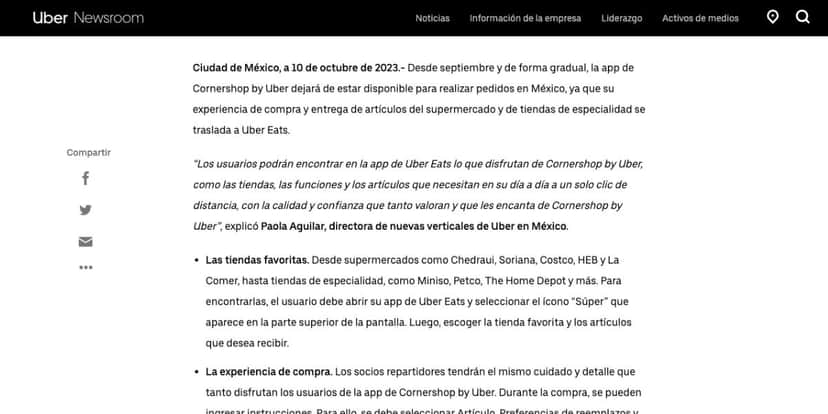 Comunicado da empresa (Foto: Reprodução / site oficial) Comunicado da empresa (Foto: Reprodução / site oficial)