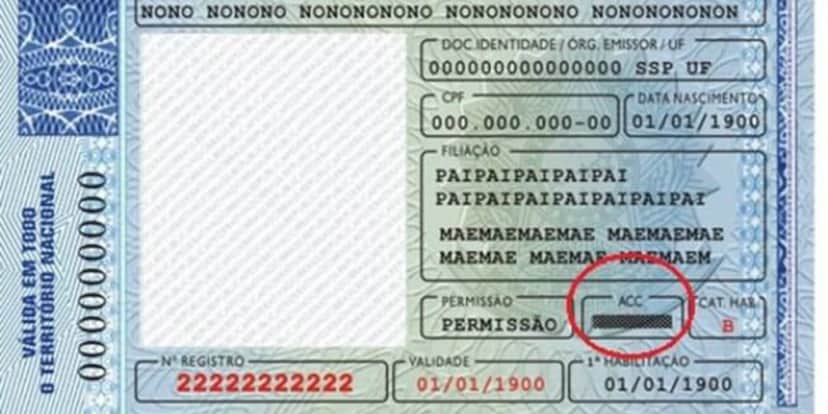 Exemplo de uma ACC (Autorização para Conduzir Ciclomotores) (Foto: Reprodução/Detran) Exemplo de uma ACC (Autorização para Conduzir Ciclomotores) (Foto: Reprodução/Detran)