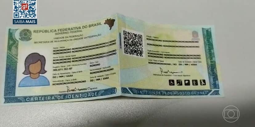 Carteira de Identidade Nacional (CIN) será o novo RG (Foto: Reprodução/TV Globo) Carteira de Identidade Nacional (CIN) será o novo RG (Foto: Reprodução/TV Globo)