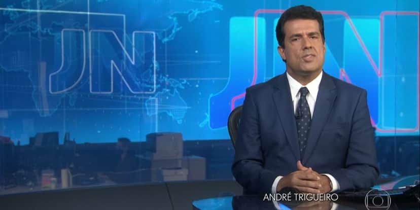 André Trigueiro apresenta de maneira ocasional o Jornal Nacional (Reprodução: Globo) André Trigueiro apresenta de maneira ocasional o Jornal Nacional (Reprodução: Globo)