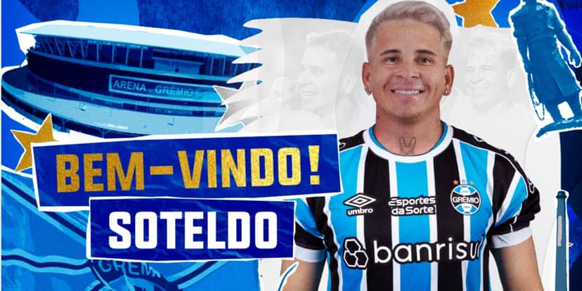 Soteldo chega ao Grêmio - (Foto: Reprodução / Internet) Soteldo chega ao Grêmio - (Foto: Reprodução / Internet)