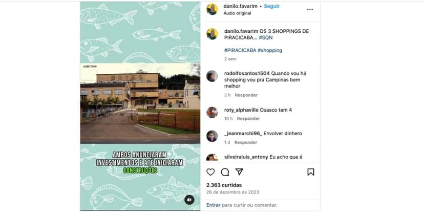 Danilo Favarim (Foto: Reprodução / Instagram)