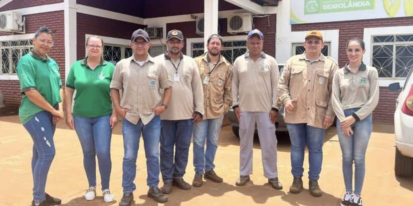 Trabalhadores de Sindrolândia (Foto: Reprodução / Bruna Loschi)
