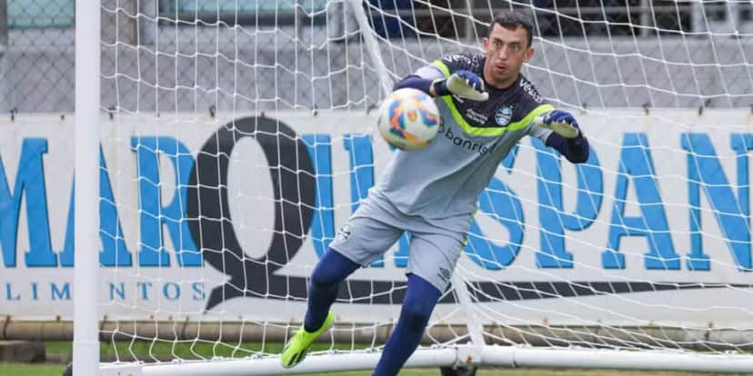 Agustín Marchesín no treino do Grêmio — Foto: Renan Jardim/Grêmio FBPA Agustín Marchesín no treino do Grêmio — Foto: Renan Jardim/Grêmio FBPA