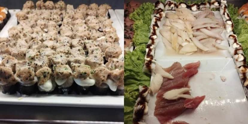 A comida japonesa, de acordo com a chef, estava estragada (Reprodução: Internet) A comida japonesa, de acordo com a chef, estava estragada (Reprodução: Internet)