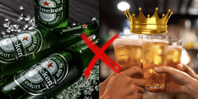 Garrafas da Heineken e pessoas tomando bebidas - montagem: TV Foco Garrafas da Heineken e pessoas tomando bebidas - montagem: TV Foco