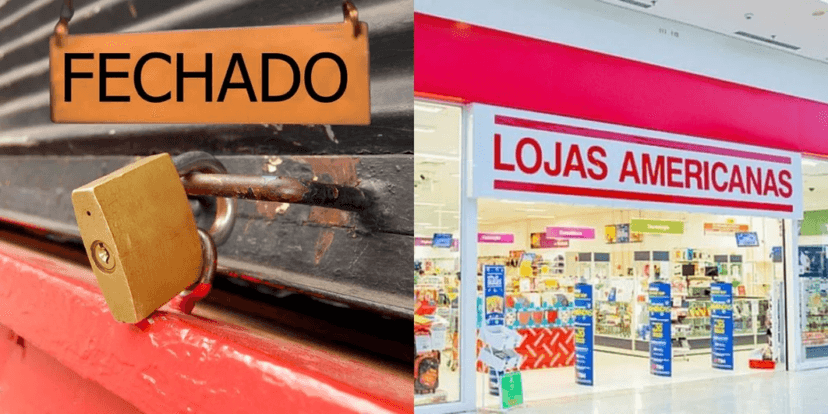 Loja com placa de fechado e entrada das Americanas - foto: TV Foco