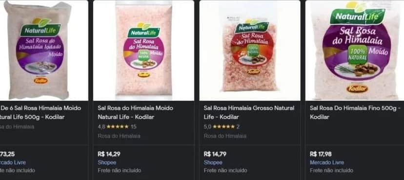 Sal Rosa da Kodilar Natutal Life voltou aos mercados (Foto: Reprodução / Google Shopping) Sal Rosa da Kodilar Natutal Life voltou aos mercados (Foto: Reprodução / Google Shopping)