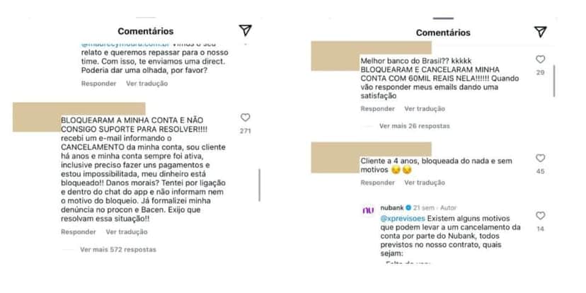 Reclamações (Fotos: Reproduções / Instagram) Reclamações (Fotos: Reproduções / Instagram)