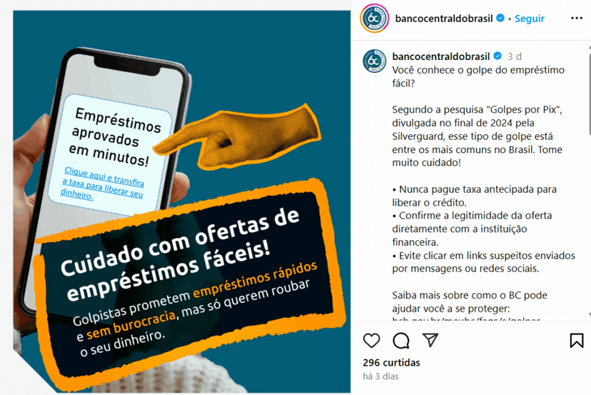 Comunicado do Banco Central - (Foto: Instagram) Comunicado do Banco Central - (Foto: Instagram)