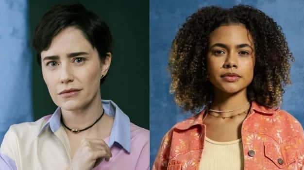 Samira (Fernanda Vasconcellos) e Joélly (Alana Cabral) em Três Graças (Foto: Reprodução / Globo) Samira (Fernanda Vasconcellos) e Joélly (Alana Cabral) em Três Graças (Foto: Reprodução / Globo)