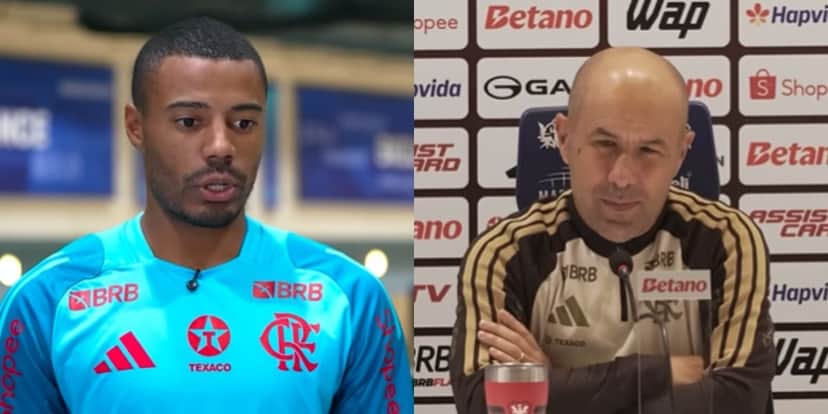 Jardim revela sobre De La Cruz fora no Flamengo hoje (Reprodução: Youtube) Jardim revela sobre De La Cruz fora no Flamengo hoje (Reprodução: Youtube)