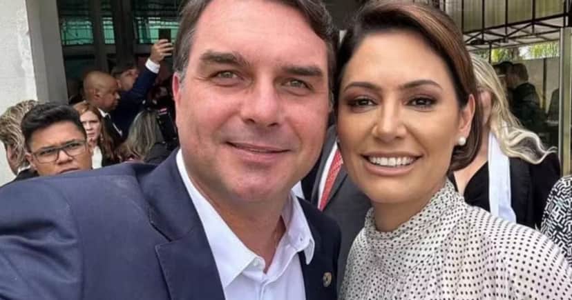 Michelle Bolsonaro e Flávio Bolsonaro (Foto: Reprodução / Instagram) Michelle Bolsonaro e Flávio Bolsonaro (Foto: Reprodução / Instagram)