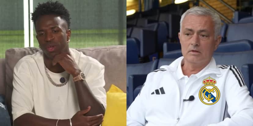 José Mourinho decide sobre futuro de Vini Jr no Real Madrid (Reprodução: Cazé TV / Youtube) José Mourinho decide sobre futuro de Vini Jr no Real Madrid (Reprodução: Cazé TV / Youtube)