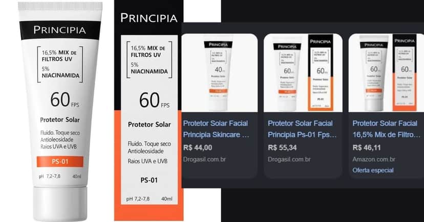 Protetor Solar Fluido Principia. Protetor Solar Fluido Principia.
