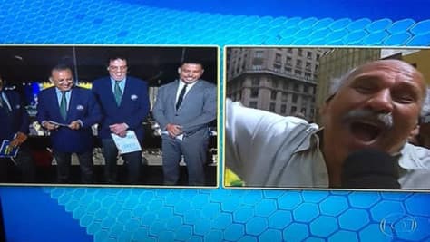 "Chupa,Galvão", diz Márcio Canuto em link ao vivo para narrador