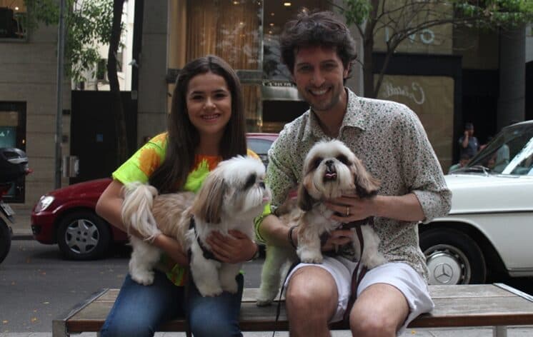 Em programa de TV, Maísa leva cachorros de Arlindo Grund à rua luxuosa de SP