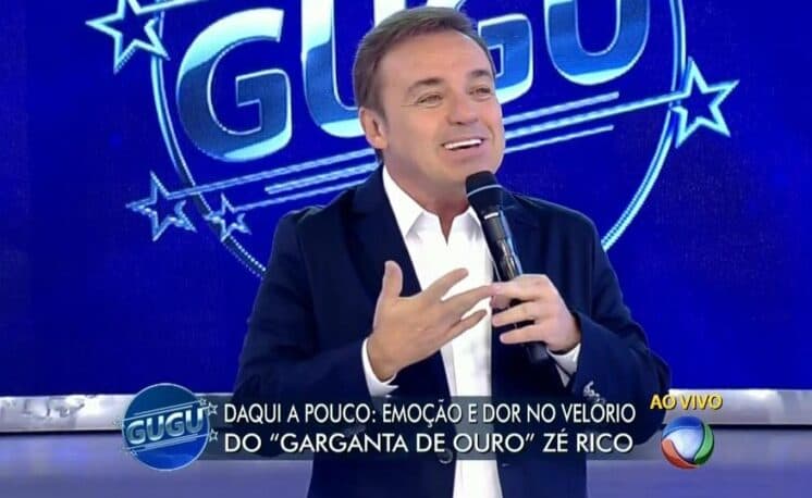 Gugu aproveita viagem para gravar matérias para sua volta