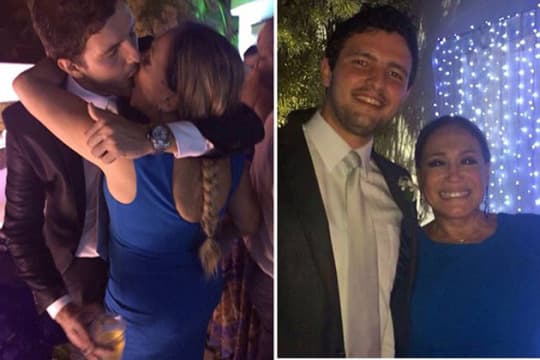 Susana Vieira beija muito rapaz de 26 anos em casamento no Rio