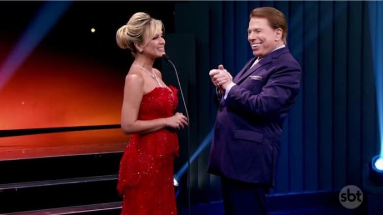 Eliana e Silvio Santos no "Troféu Imprensa"
