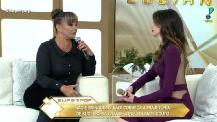 Solange Couto foi a convidada especial do "Superpop" da RedeTV (Foto reprodução) Solange Couto foi a convidada especial do "Superpop" da RedeTV (Foto reprodução)
