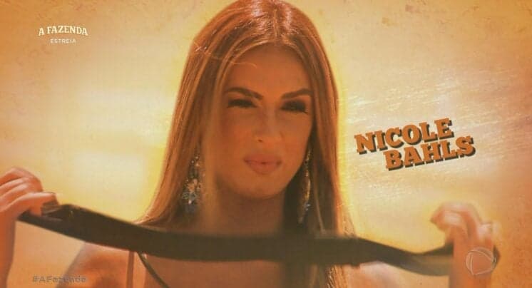 Nicole Bahls não entende por que foi a primeira eliminada do reality A Fazenda