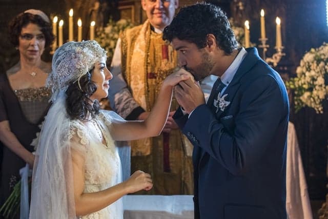 Tempo de Amar: Inácio se casa com Lucinda enquanto Maria Vitória se despede dele